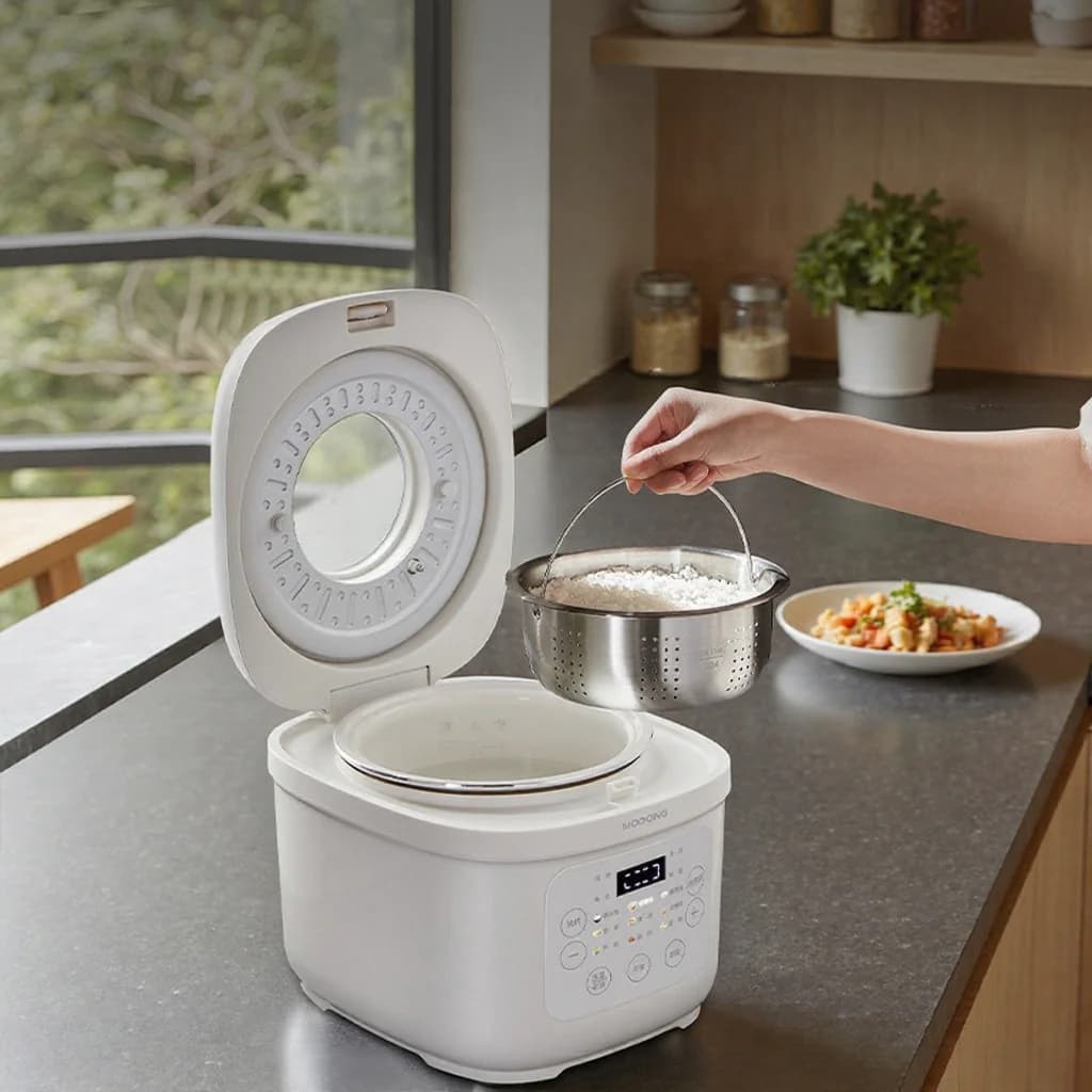 Cuociriso elettrico da 3L con pentola interna rivestita in ceramica