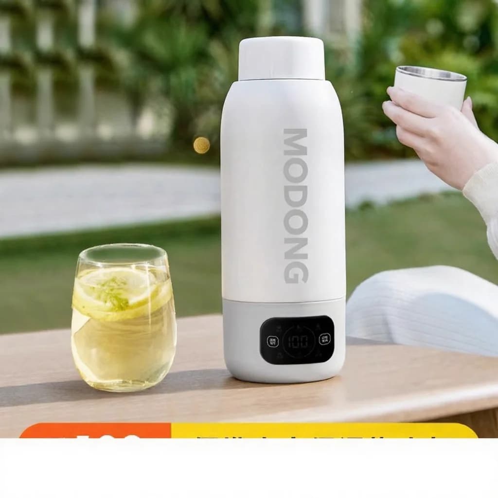 Tazza bollitore elettrica da viaggio portatile 600ml, rivestimento interno in acciaio inossidabile 316