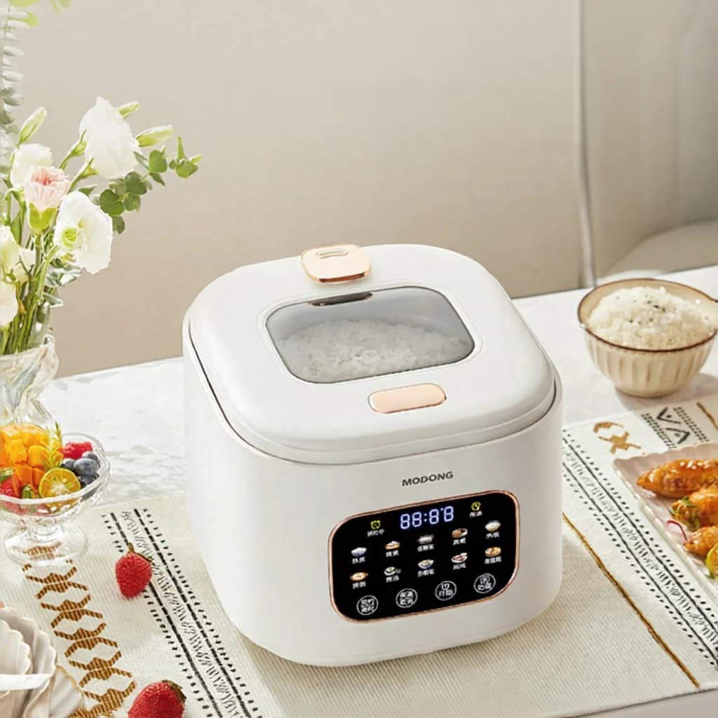 Cuociriso elettrico 3L con finestra in vetro e timer