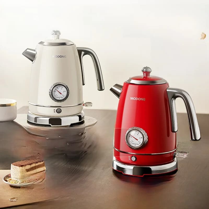 Bollitore elettrico in acciaio inox con indicatore di temperatura 1.8L