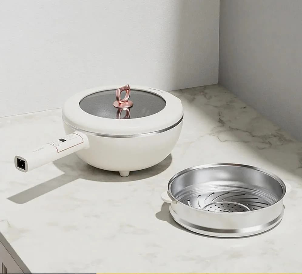 Pentola Elettrica da Cottura in Acciaio Inox 6L Controllo Touch 220V