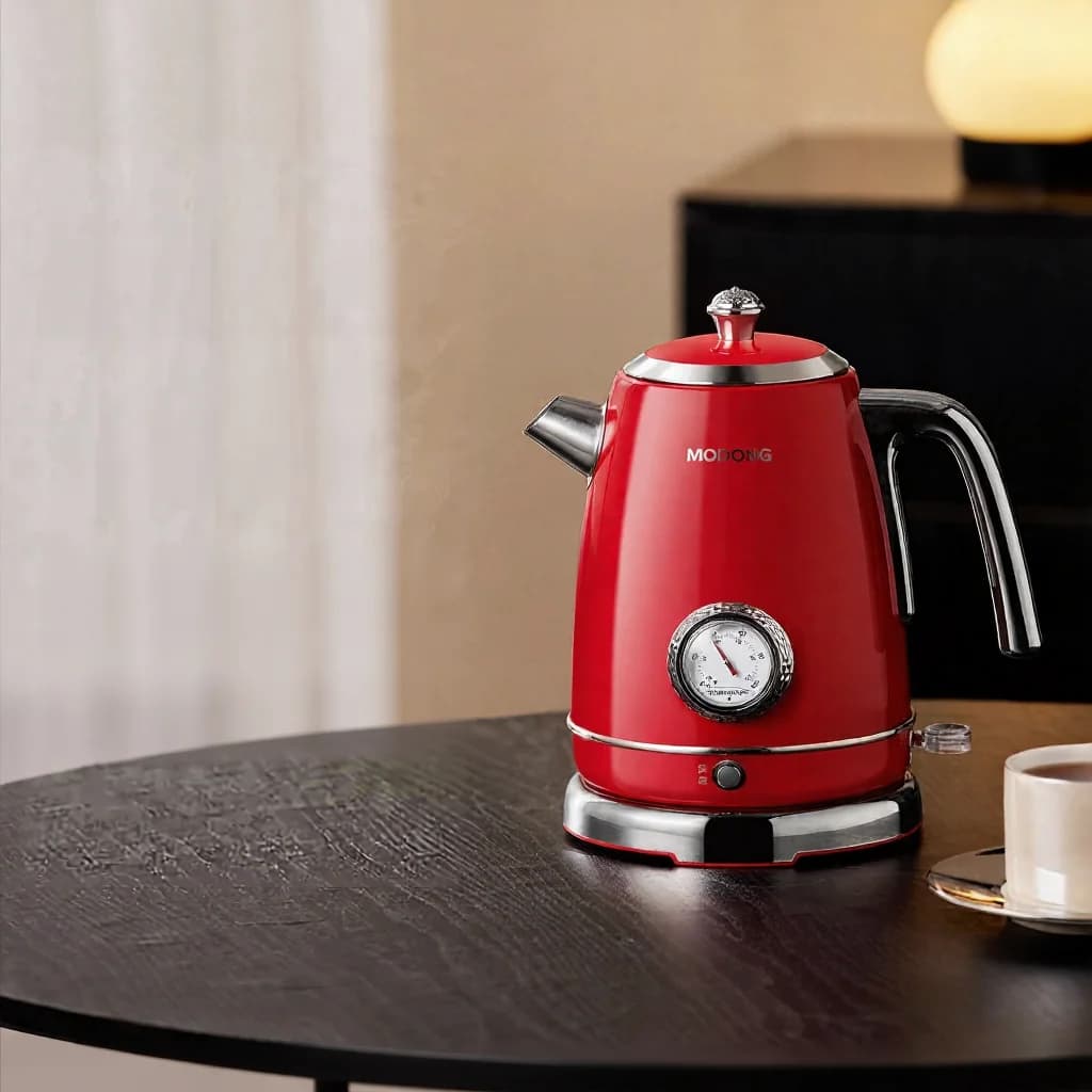 Bollitore elettrico in acciaio inox con indicatore di temperatura 1.8L