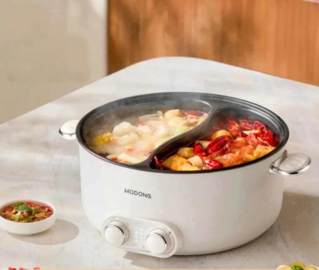 Pentola elettrica 6L a doppia zona con controllo indipendente della temperatura
