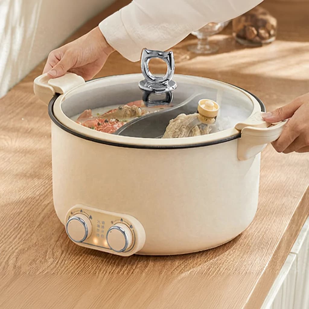 Pentola elettrica a doppia zona 6L 7L 8L con controllo touch