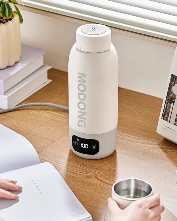 Tazza bollitore elettrica da viaggio portatile 600ml, rivestimento interno in acciaio inossidabile 316