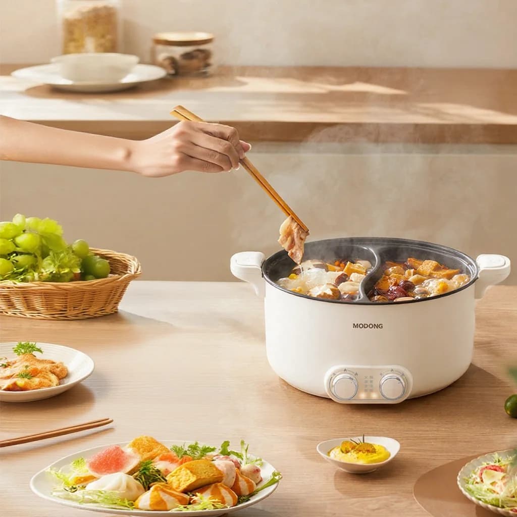 Pentola elettrica a doppia zona 6L 7L 8L con controllo touch