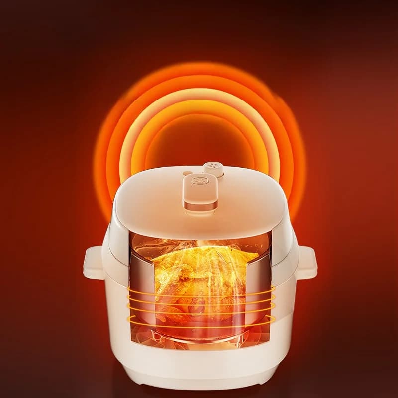 Pentola a Pressione Elettrica 5L con Doppia Pentola Interna, 900W