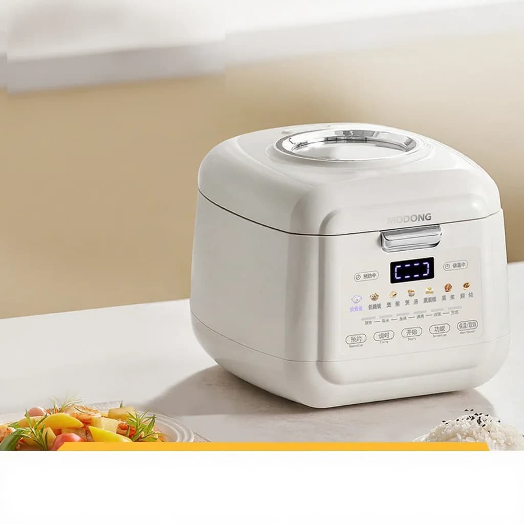 Cuociriso Elettrico 2L con Cottura a Basso Contenuto di Zuccheri e Mantenimento Caldo
