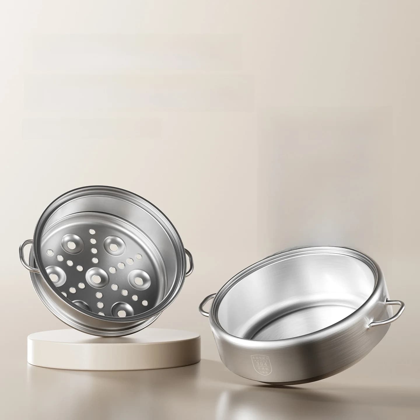 Pentola elettrica divisibile in acciaio inox 2L con 3 livelli di calore