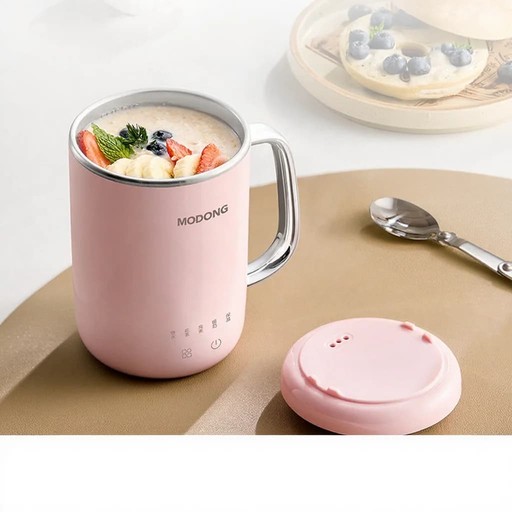 Tazza elettrica per stufati portatile 450ml 220V con filtro e cucchiaio