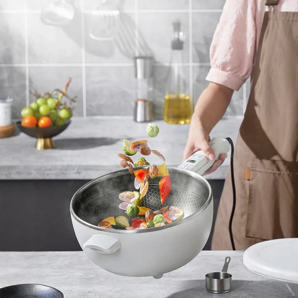 Pentola Multifunzione Elettrica con Cesto Vapore 5L 220V