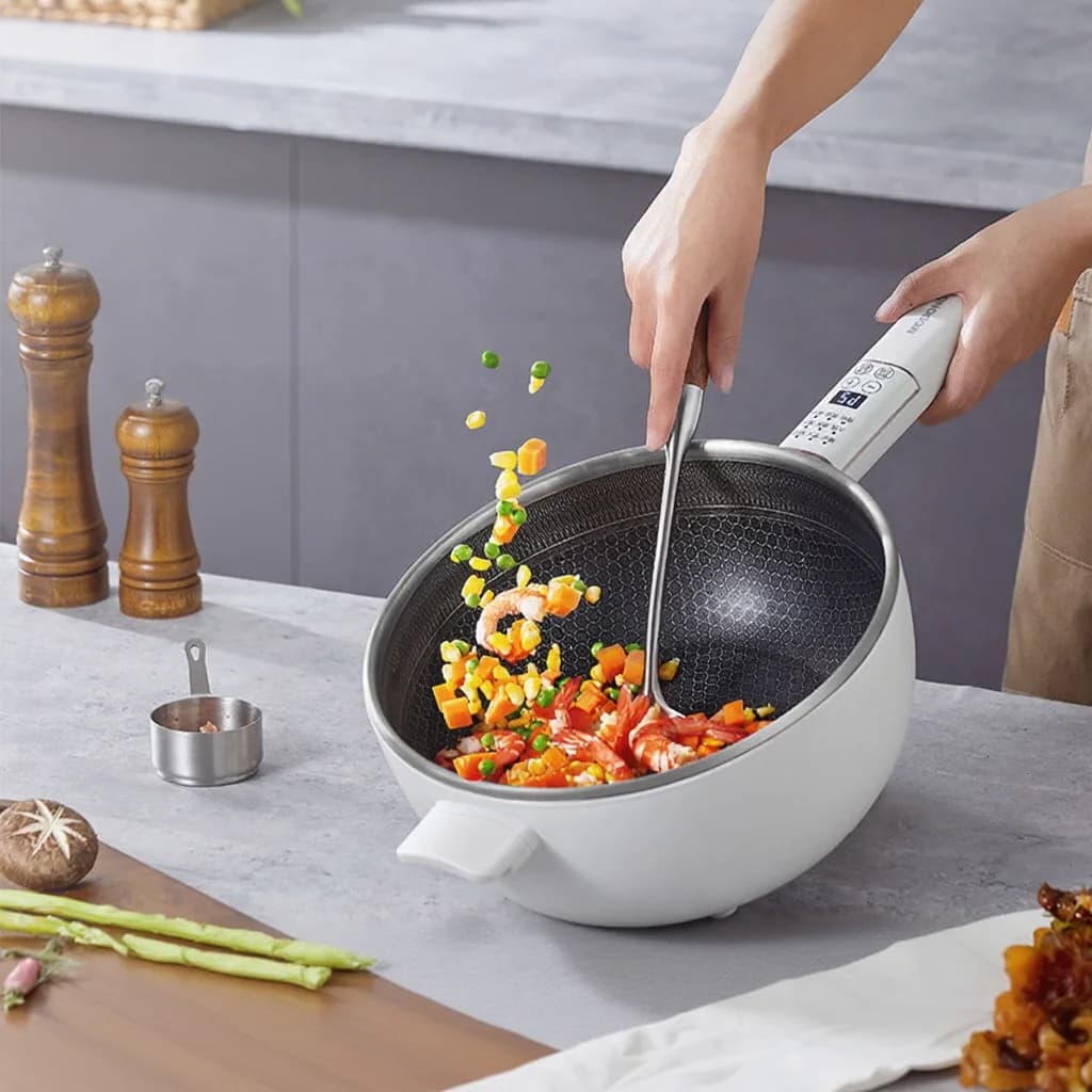 Pentola elettrica da cucina in acciaio inossidabile 6L, controllo touch 220V
