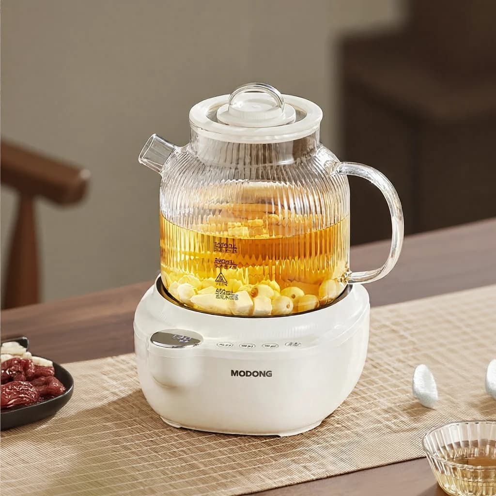 Bollitore Elettrico in Vetro con Controllo Temperatura, 1L