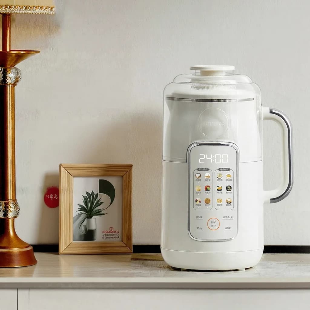 Frullatore per latte di soia riscaldante 1.2L con recipiente interno in acciaio inox
