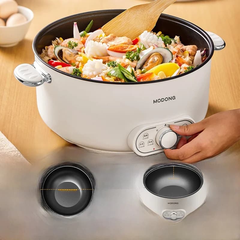 Pentola elettrica con vaporiera, grande capacità 8L, 220V