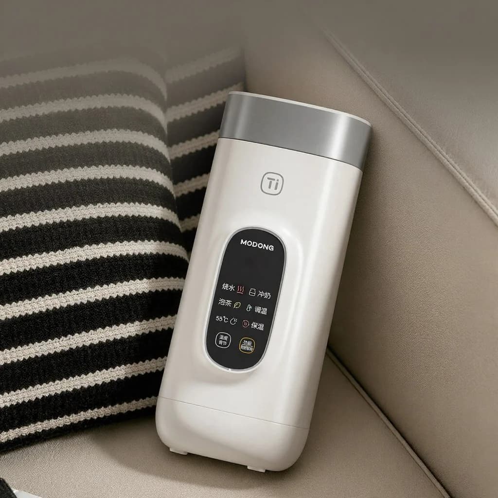 Tazza elettrica da viaggio in titanio, 650ml, 220V