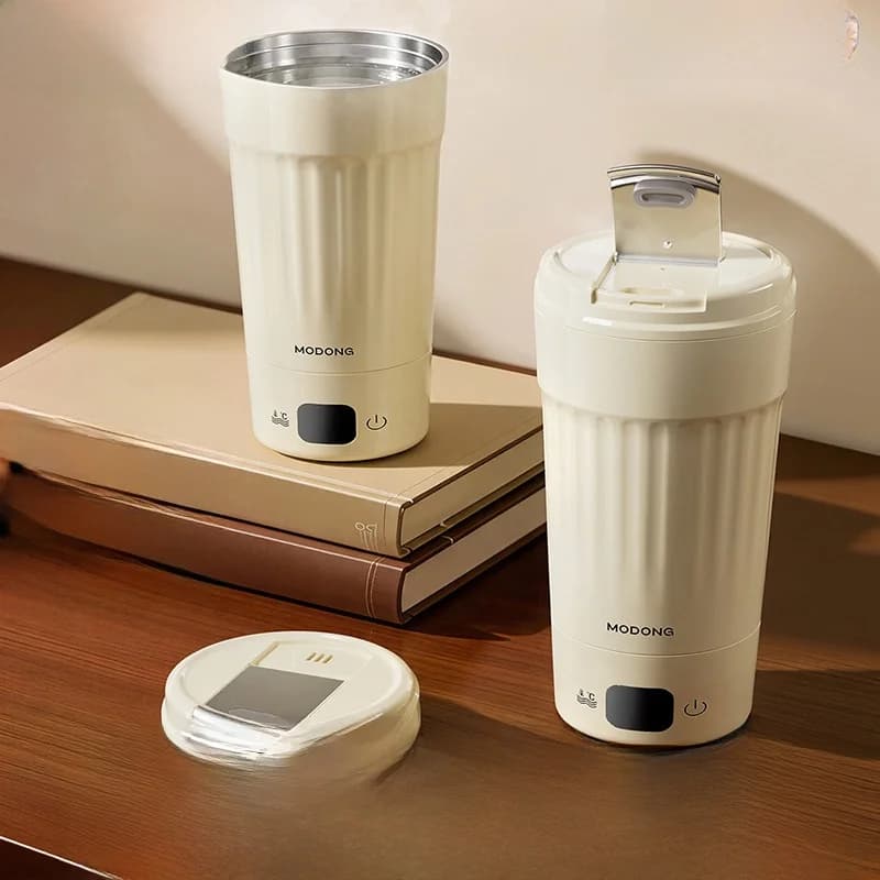 Bicchiere elettrico riscaldante portatile, 400mL, 7 impostazioni di temperatura