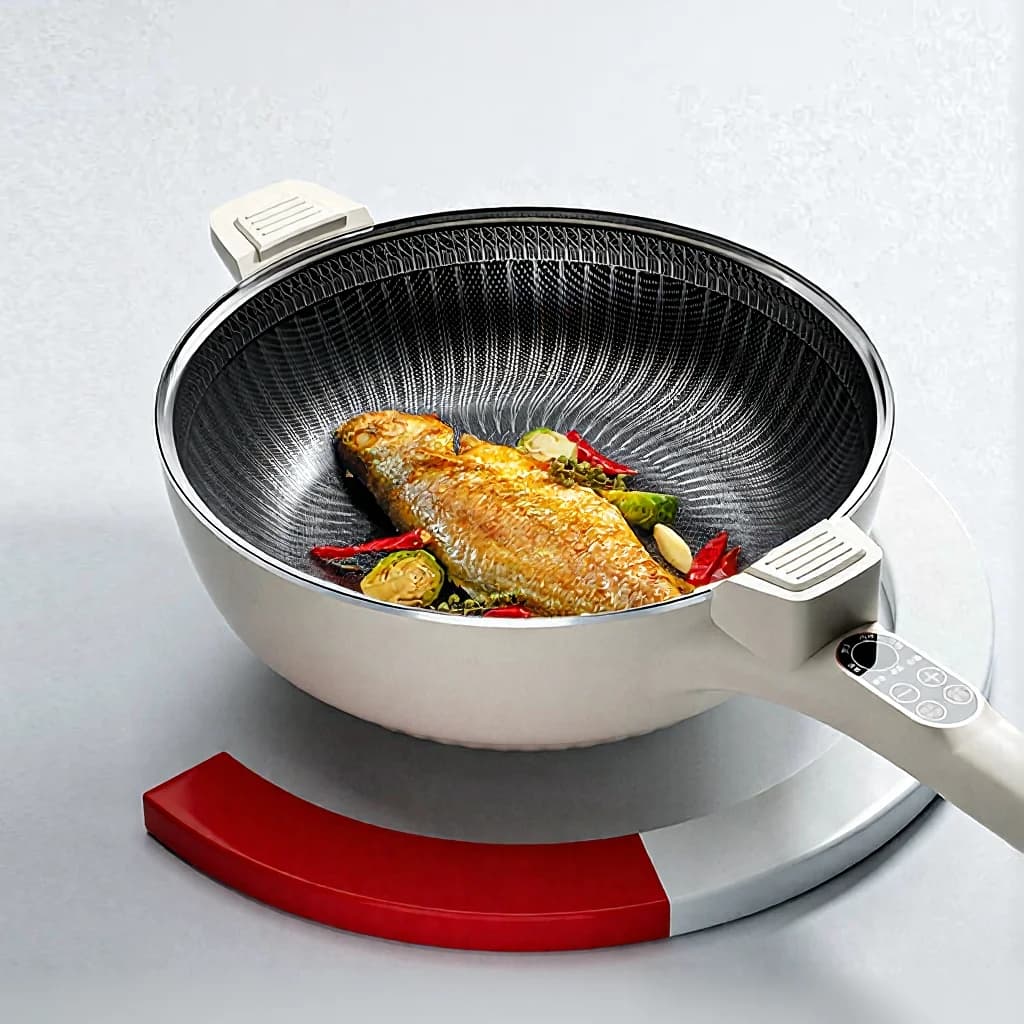 Pentola elettrica da cucina 6L con vaporiera in acciaio inossidabile