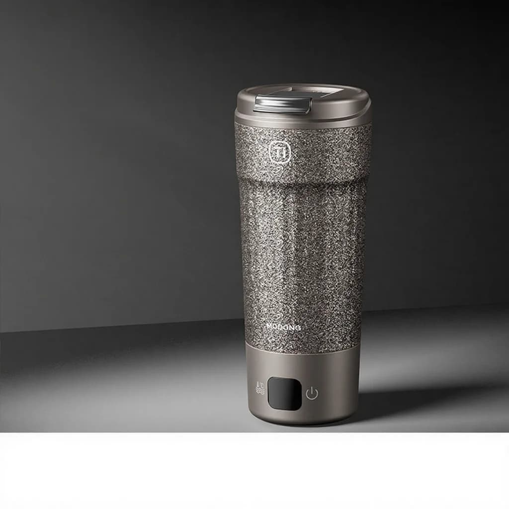 Tazza elettrica da viaggio in titanio 400ml con display della temperatura