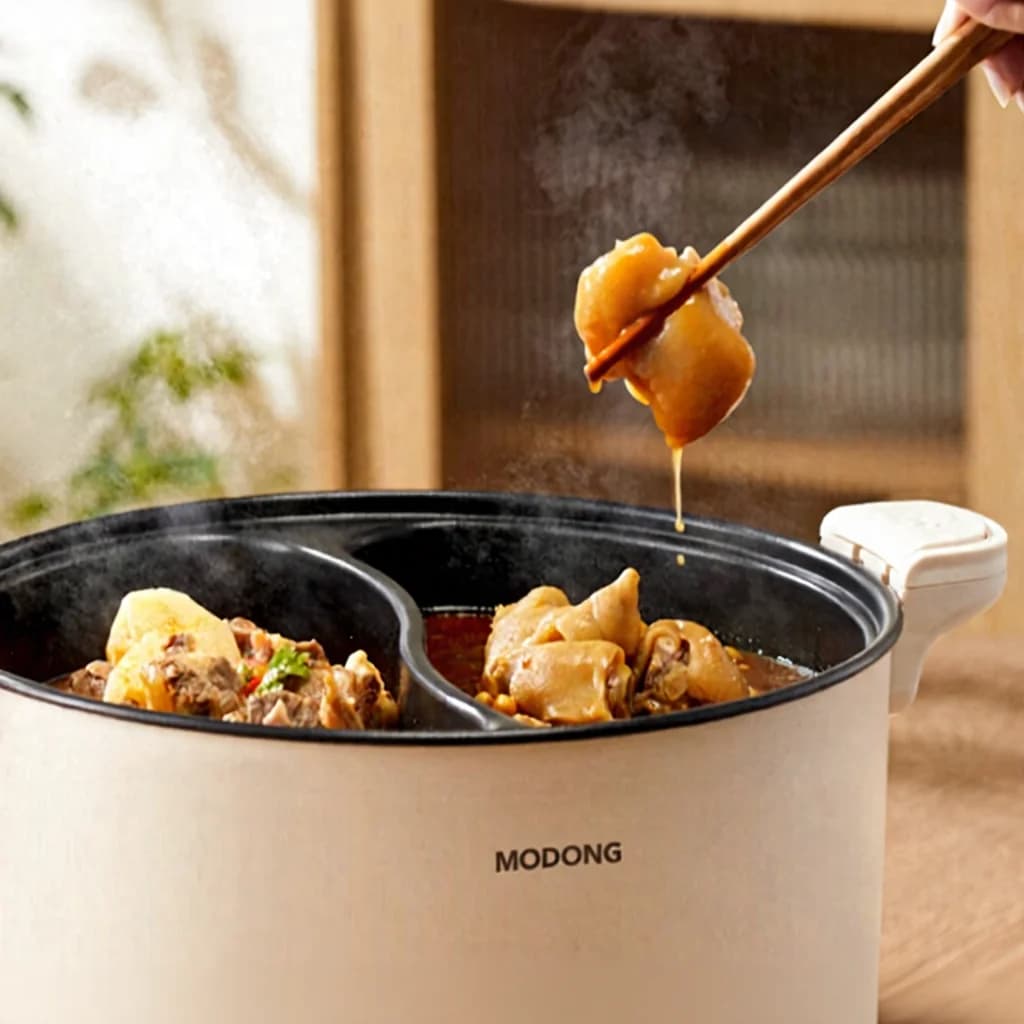 Pentola elettrica a doppia zona 6L 7L 8L con controllo touch