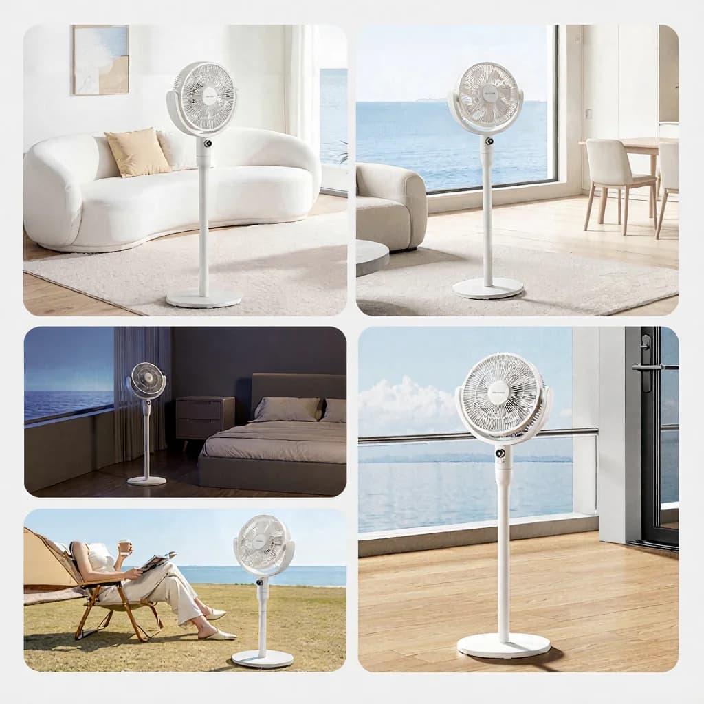 Ventilatore da Tavolo per Circolazione d'Aria con Controllo Vocale e Oscillazione