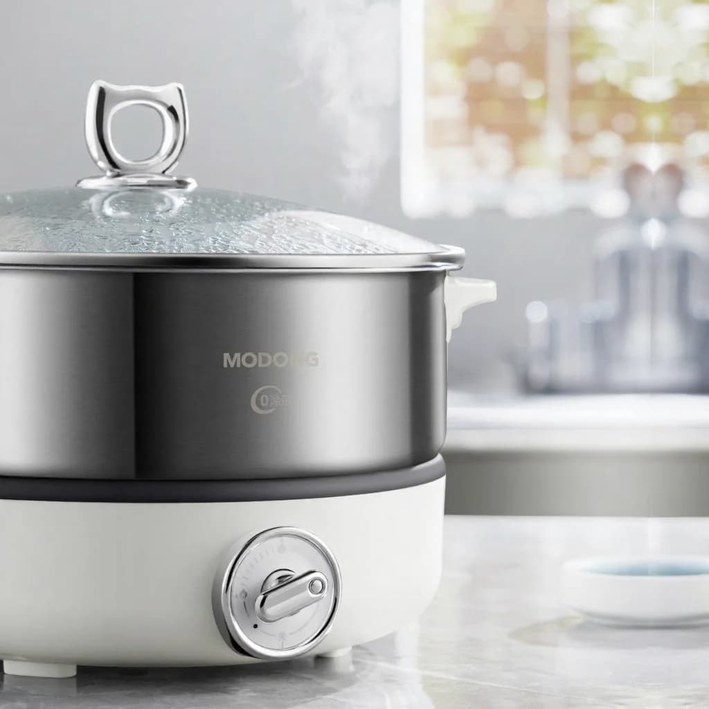 Pentola elettrica separata con vaschetta interna in acciaio inox 1500W
