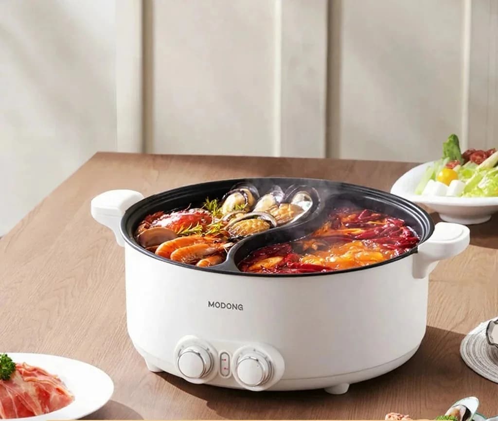 Pentola elettrica 7L a doppia zona con controllo indipendente della temperatura