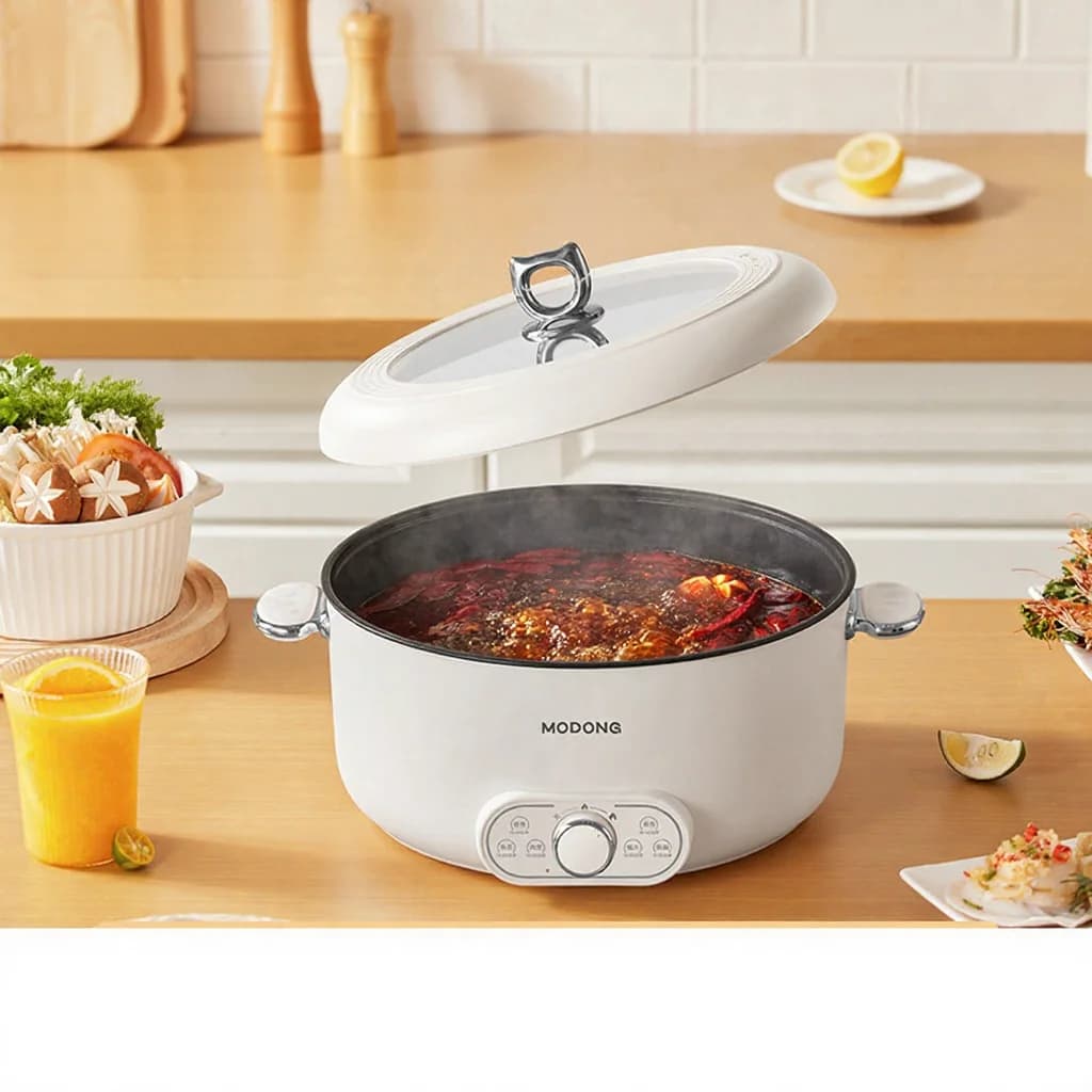 Pentola elettrica con vaporiera, grande capacità 8L, 220V