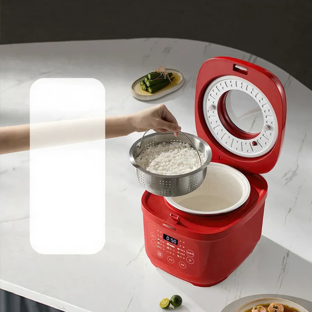Cuociriso elettrico da 3L con pentola interna in ceramica, 600W