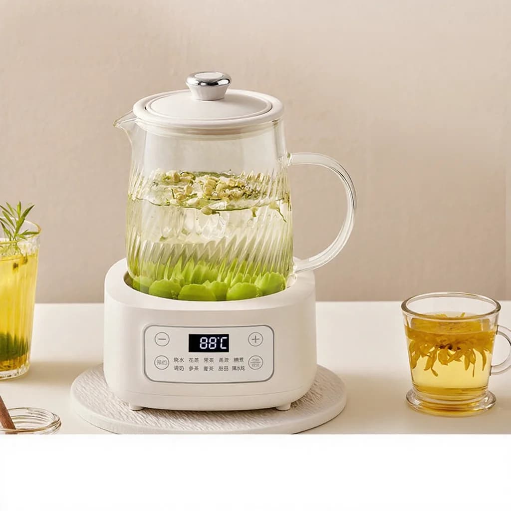 Pentola elettrica in vetro per infusi 1-1.5L con controllo touch per tè