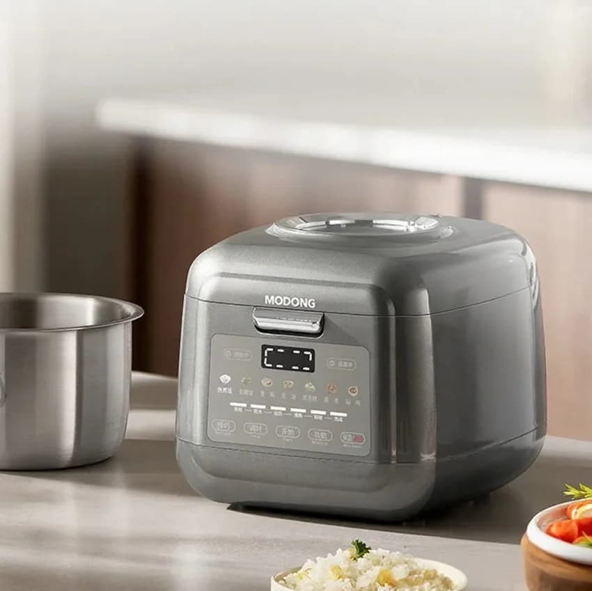Cuociriso elettrico con recipiente interno in titanio, 2L/3L