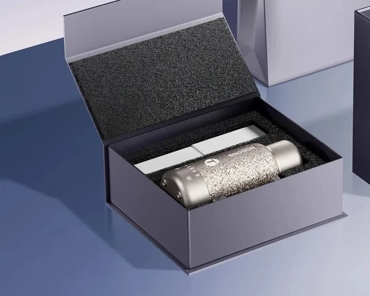 Tazza elettrica riscaldante portatile in titanio, 1L, doppia alimentazione, mantenimento calore