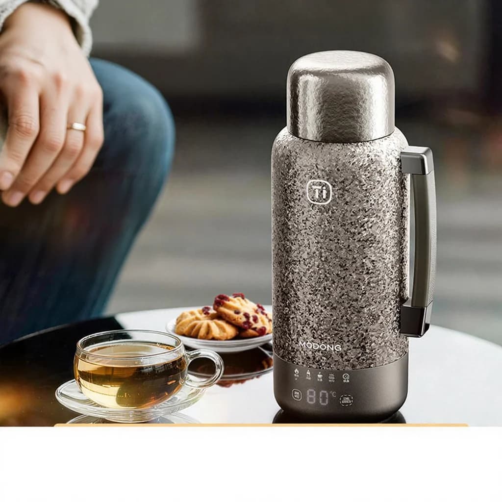 Tazza elettrica in titanio puro con isolamento 1200ml