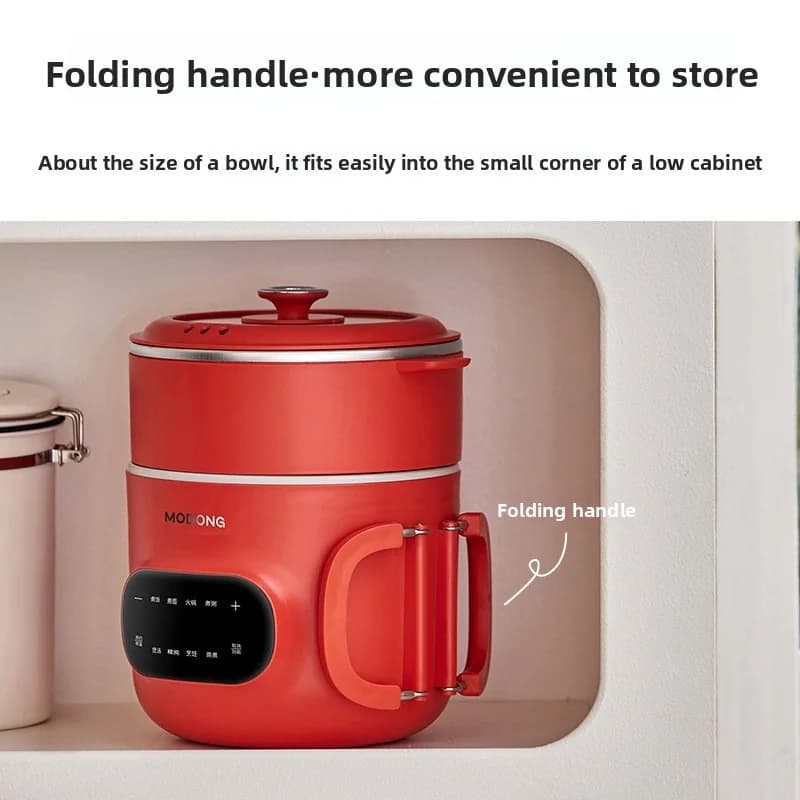 Pentola elettrica da 2.5L con vaporiera e rivestimento in ceramica