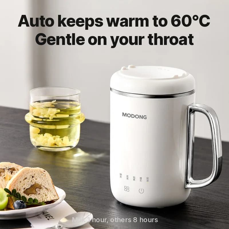 Tazza elettrica per stufati portatile 450ml 220V con filtro e cucchiaio
