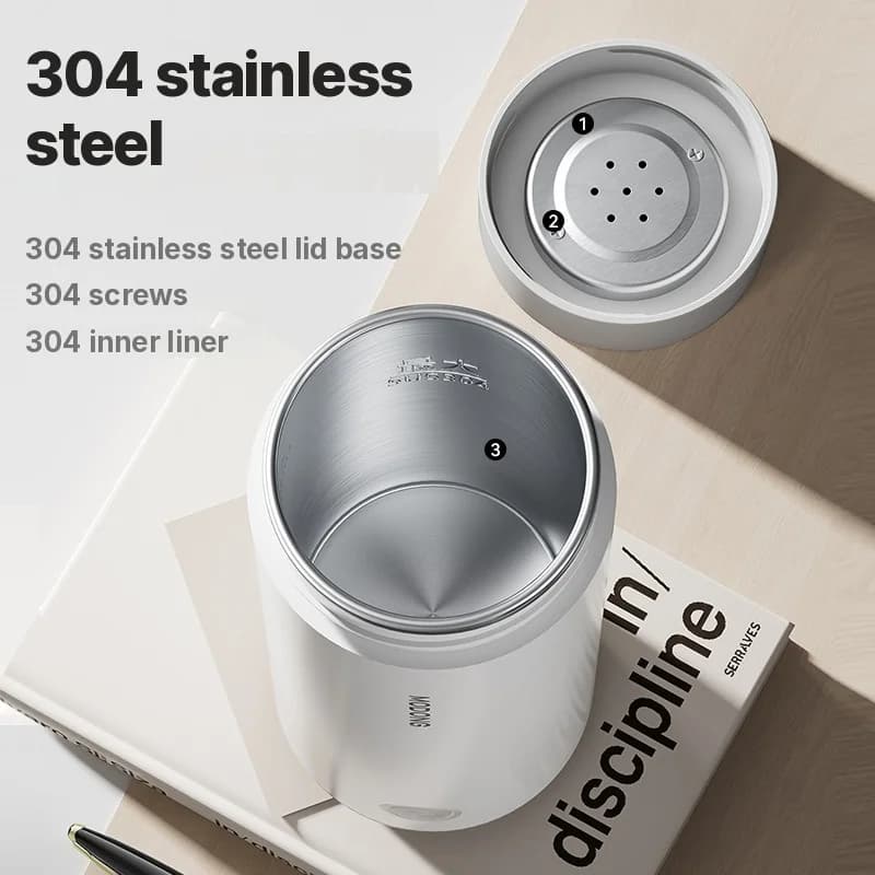 Tazza elettrica portatile riscaldante in acciaio inox 304 300ml 220V
