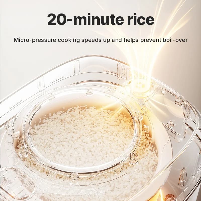 Cuociriso elettrico da 3L con pentola interna in ceramica, 600W