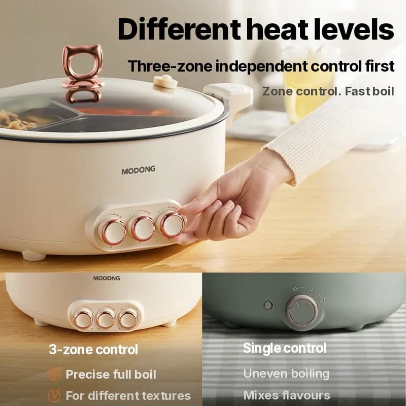 Pentola elettrica dividibile 6L-8L, 220V, 5-6 persone