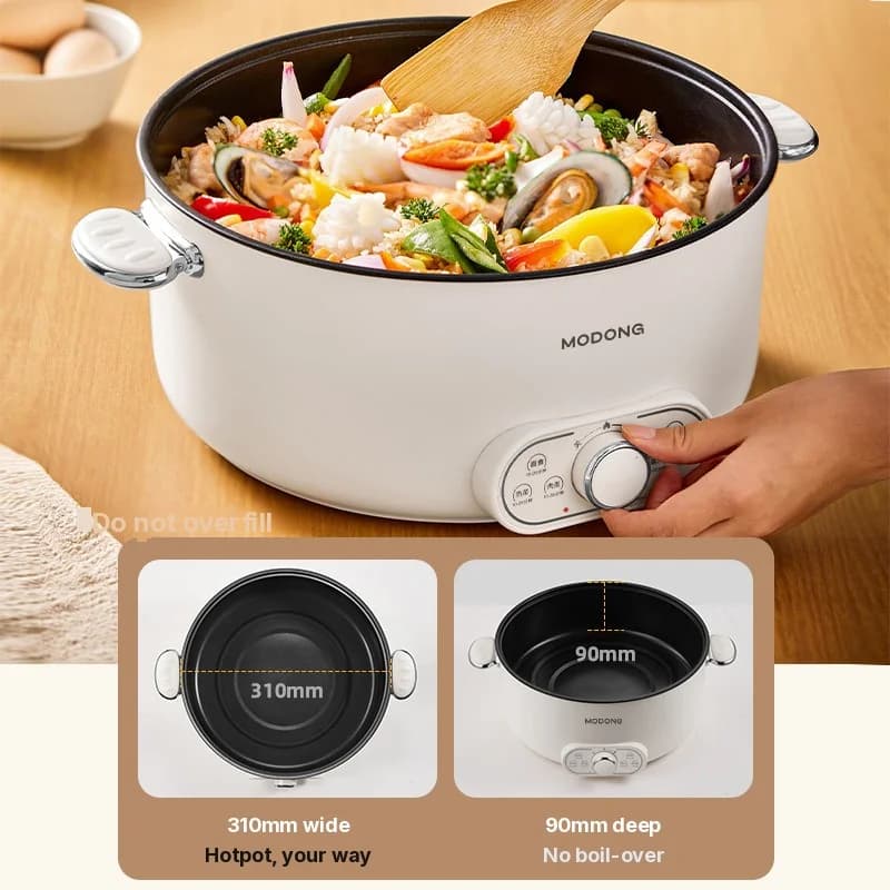 Pentola elettrica 6L 7L 8L con vaporiera, 220V