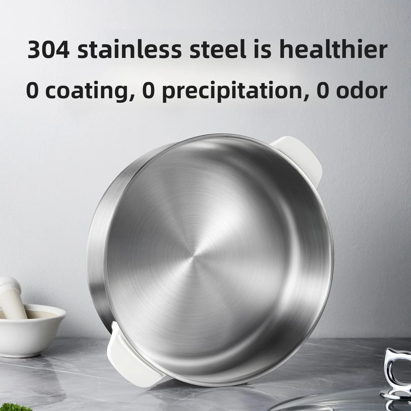 Pentola elettrica divisa con rivestimento interno in acciaio inox 1500W