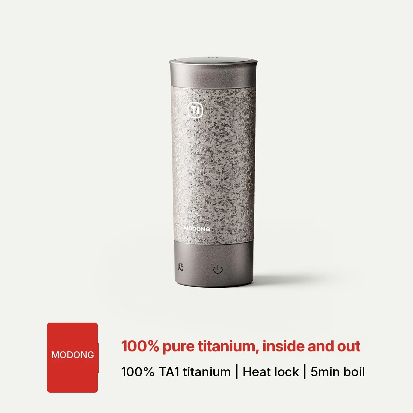 Tazza termica elettrica in titanio 350ml con controllo della temperatura
