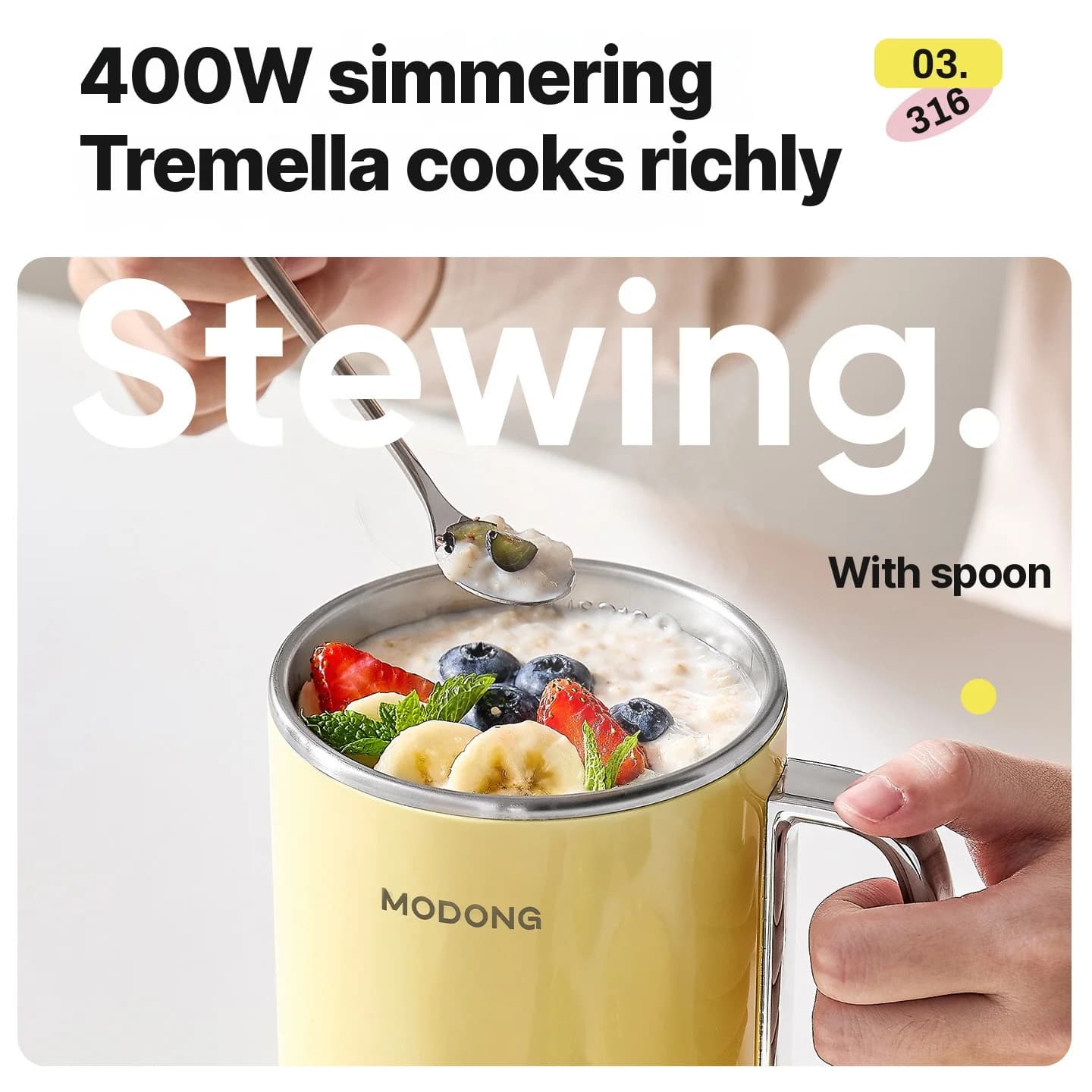 Mini pentola elettrica per porridge 1L 220V con controllo touch
