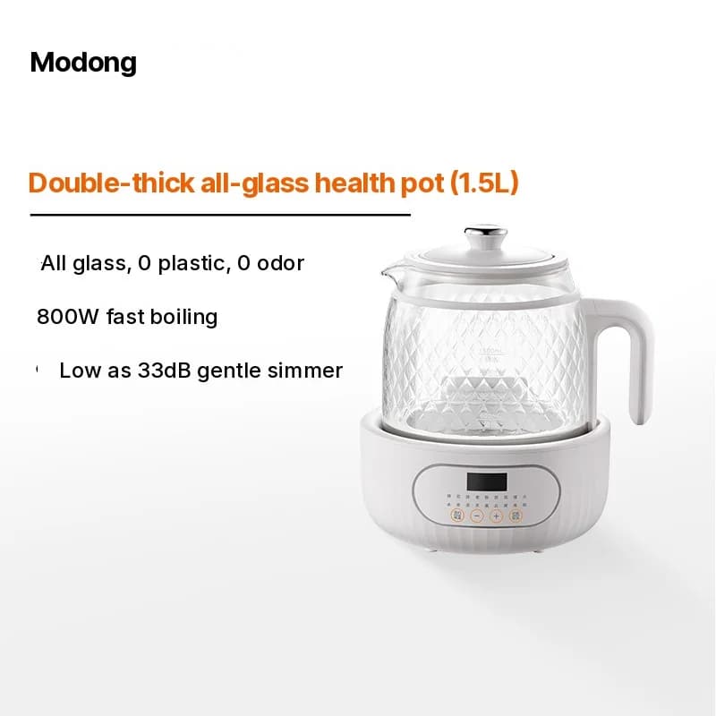 Bollitore elettrico in vetro con termostato per tisane