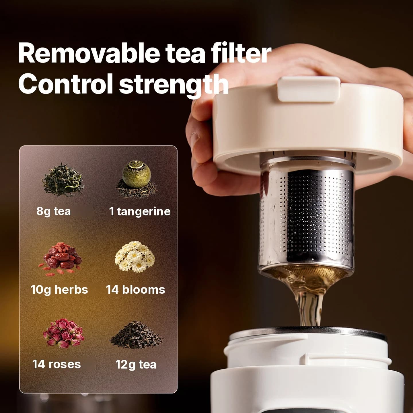 Tazza elettrica portatile con controllo della temperatura