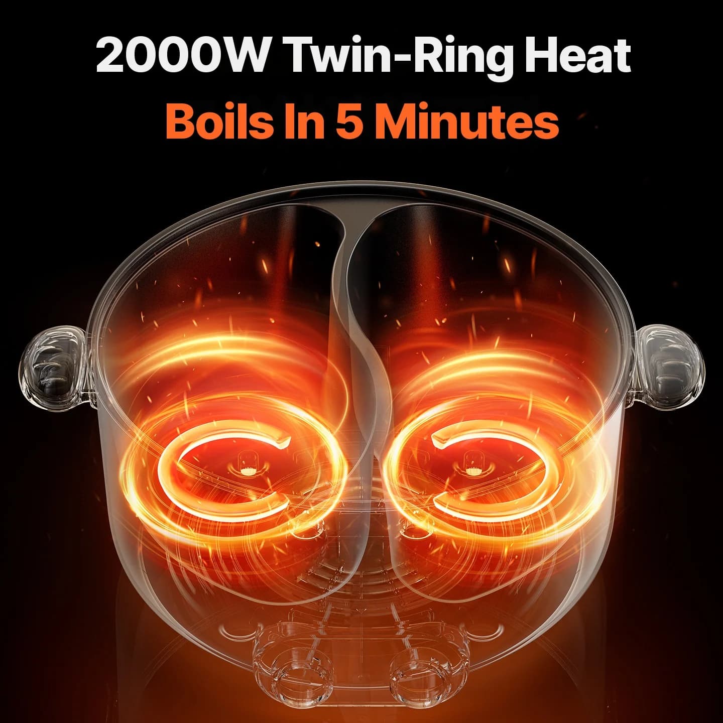 Hot pot elettrico 6L a doppia zona con controllo temperatura indipendente