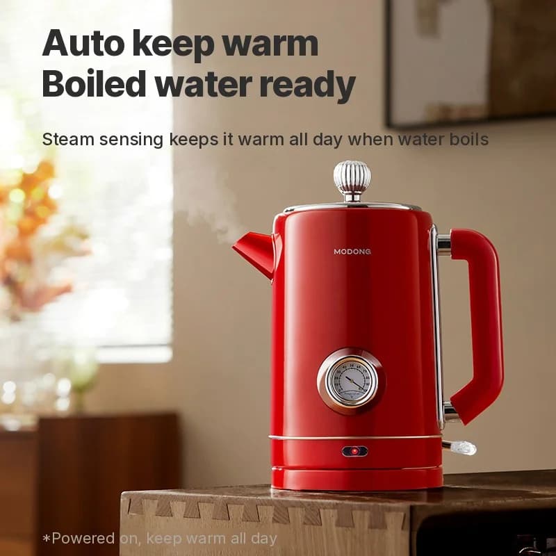 Bollitore elettrico in acciaio inossidabile 304 1.8L mantenimento in caldo 1500W