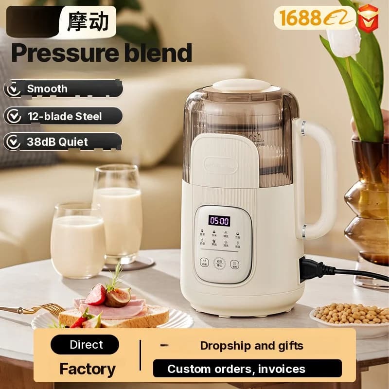 Frullatore riscaldante 1.2L con controllo touch, corpo in vetro