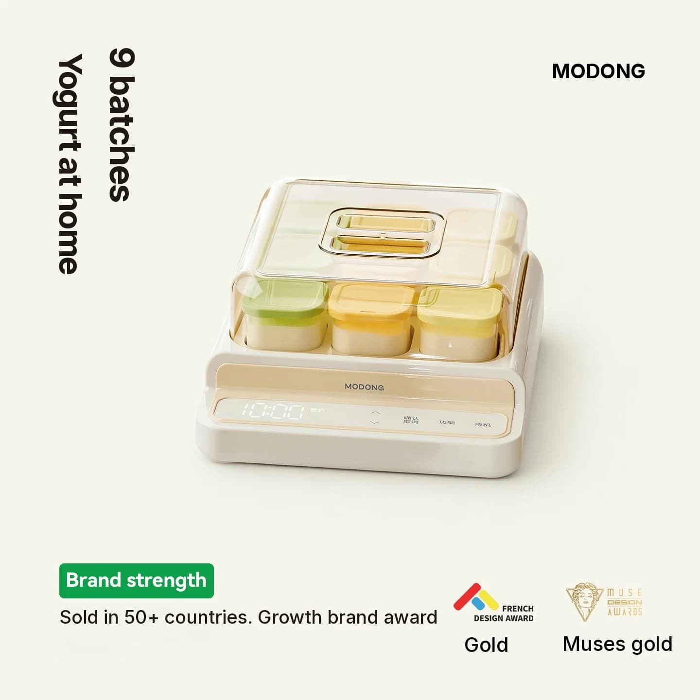 Yogurtiera da 9 tazze con pentola interna in vetro e timer