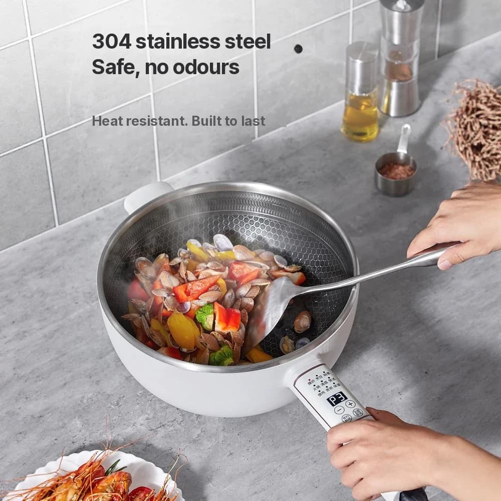 Pentola Elettrica Multifunzione con Cestello Vapore 5L 220V