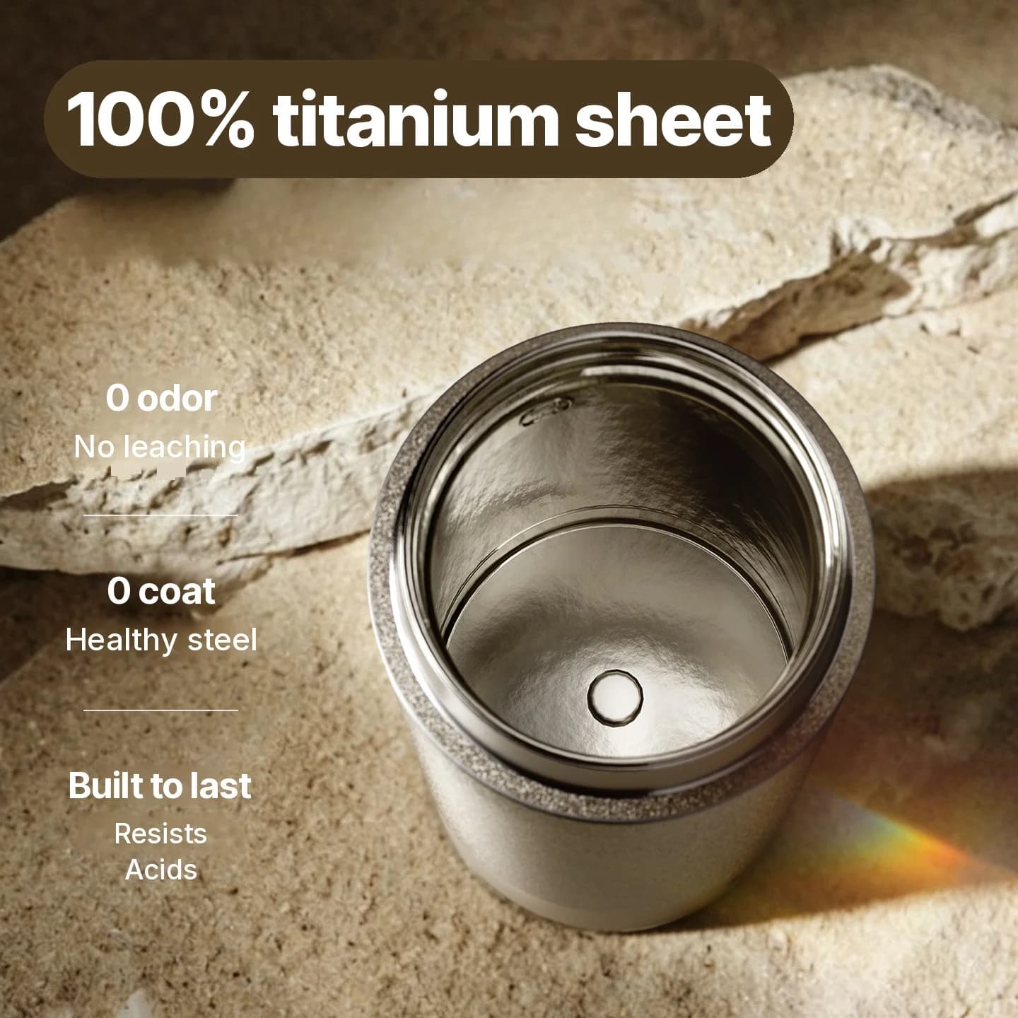 Tazza termica elettrica in titanio 350ml con controllo della temperatura